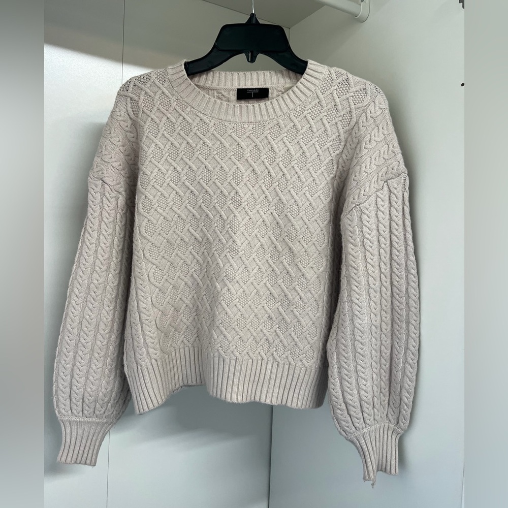 Women's Cream Cable Knit Sweater
